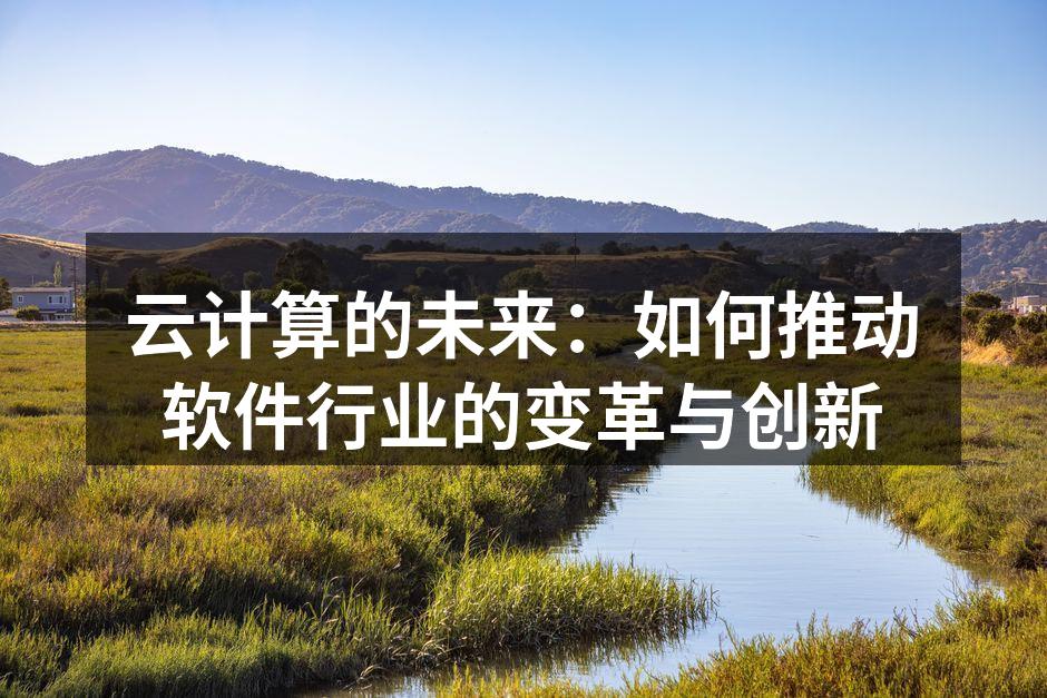 云计算的未来：如何推动软件行业的变革与创新